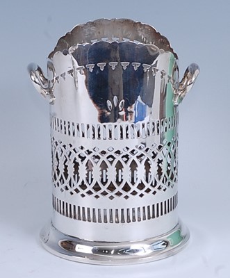 Lot 2263 - A George V silver wine bottle sleeve, of...