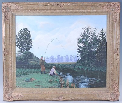 Lot 336 - Michael Morley, (b.1937), River Trout Fishing...