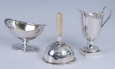 Lot 2157 - A George III silver pedestal salt, of plain...
