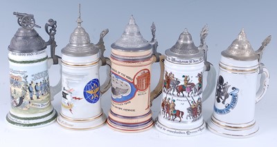 Lot 127 - A German porcelain Artillery Regimental...