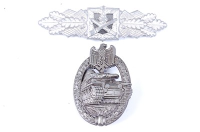 Lot 183 - A German Army / Waffen SS Panzer Assualt badge,...