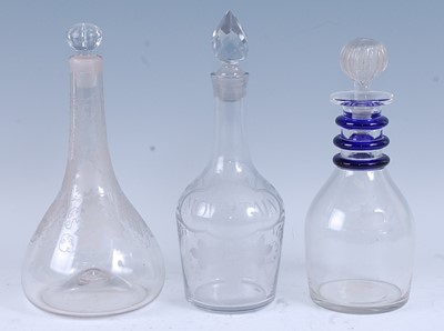 Lot 2243 - * A circa 1765 lead glass decanter, the facet...