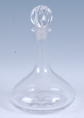 Lot 2254 - * An Orrefors heavy glass ships decanter and...
