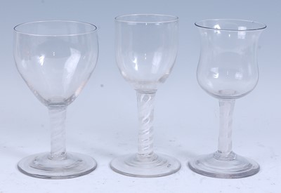 Lot 2251 - * A circa 1765 wine glass, the large waisted...