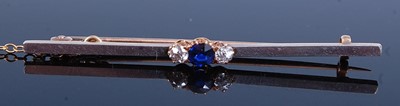 Lot 482 - A yellow and white metal, synthetic sapphire...