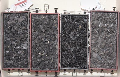 Lot 242 - Four kit built 0 gauge 6 or 7 plank coal...