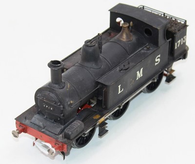 Lot 256 - Brass kit built 0 gauge 0-6-0 LMS 1713 open...