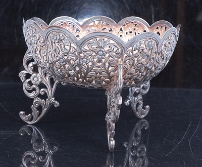 Lot 2459 - A late 19th century Indian silver pierced...