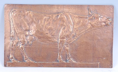 Lot 290 - An early 20th century bronze plaque, of...