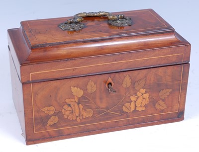 Lot 2423 - A George III mahogany, boxwood strung,...