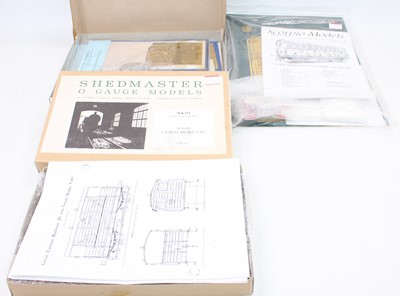 Lot 316 - Five 0 gauge etched brass wagon kits:...