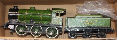 Lot 330 - Bing 0-6-0 clockwork loco & tender, LNER 4472,...