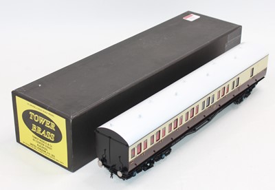 Lot 333 - Tower Brass O gauge GWR 'B' set chocolate and...