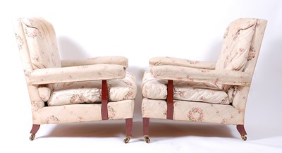 Lot 2642 - A pair of Howard & Sons Ltd mahogany framed...