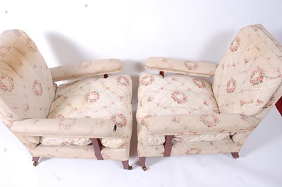 Lot 2642 - A pair of Howard & Sons Ltd mahogany framed...