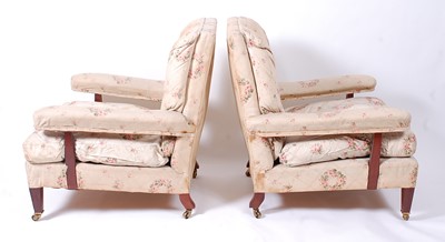 Lot 2642 - A pair of Howard & Sons Ltd mahogany framed...