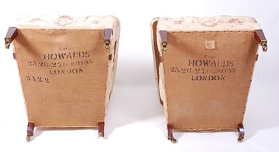 Lot 2642 - A pair of Howard & Sons Ltd mahogany framed...