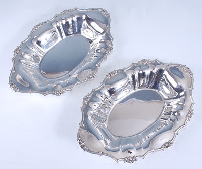 Lot 2167 - A pair of Art Nouveau silver bonbon dishes,...