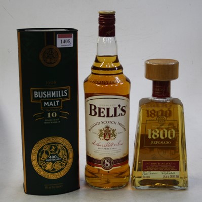 Lot 1405 - Bushmill's aged 10 years single malt Irish...