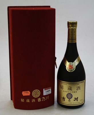 Lot 1409 - Yoshinogawa Junmai Daiginjo Hizoshu, 72cl, 40%,...