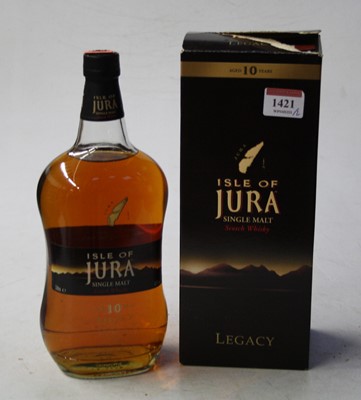 Lot 1421 - Isle of Jura aged 10 years single malt Scotch...