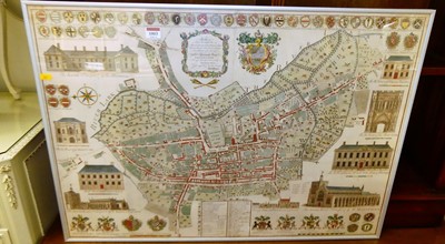 Lot 1003 - Thomas Warren's Survey map of Bury St Edmunds,...
