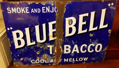 Lot 1007 - An enamel advertising sign for Bluebell...