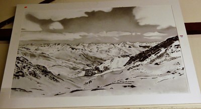 Lot 1008 - Joanna Peaks - untitled, charcoal and graphite...
