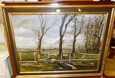 Lot 1016 - Laquay - Tug boat on the estuary, oil on...
