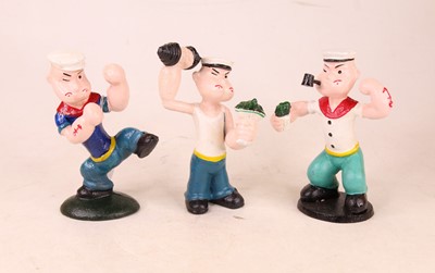 Lot 210 - A collection of three painted cast metal...