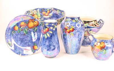 Lot 211 - A 1930s Royal Winton Grimwades lustre comport,...