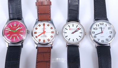Lot 392 - Four gent's wristwatches, to include Mondaine