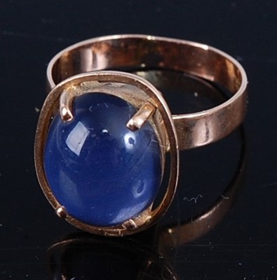 Lot 430 - A Middle Eastern yellow metal and cabochon...