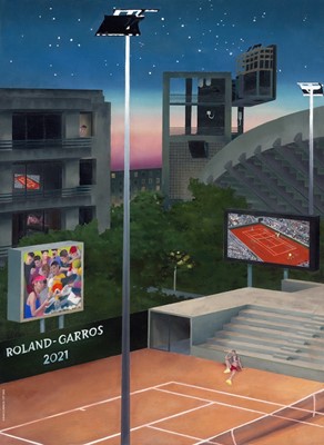 Lot 54 - Roland-Garros: French Open Poster 2021 signed...