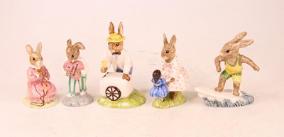 Lot 223 - A collection of six Royal Doulton Bunnikins...