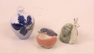 Lot 224 - A small Royal Copenhagen vase, of squat...