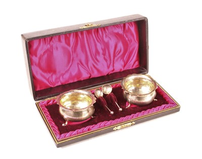 Lot 246 - A pair of Edwardian silver open salts, of...