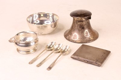 Lot 247 - A George V silver pocket cigarette case, of...
