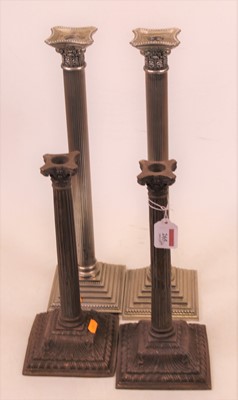 Lot 265 - A pair of modern silver plated table...
