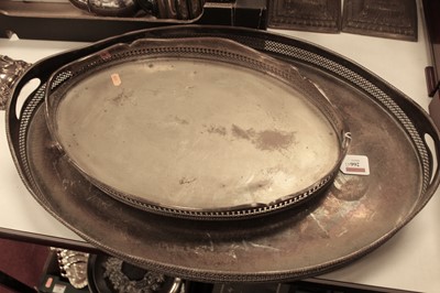 Lot 266 - An early 20th century silver plated oval twin...