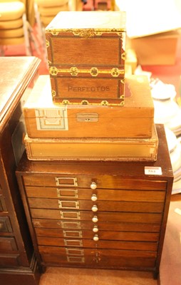 Lot 584 - A 20th century mahogany collector's chest...