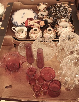Lot 597 - Two boxes of various glass and ceramics to...
