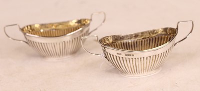Lot 290 - A pair of Edwardian silver open salts, each of...
