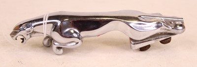 Lot 306 - A chromed car mascot in the form of a Jaguar,...