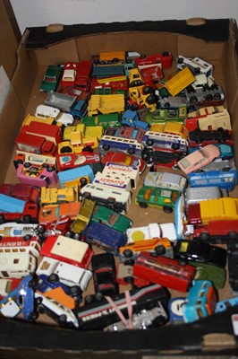 Lot 646 - Two boxes of various diecast model vehicles to...