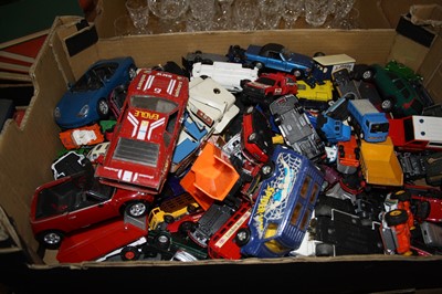 Lot 648 - Two boxes of various diecast models to include...