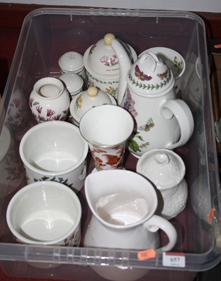 Lot 657 - A box of various ceramics to include...
