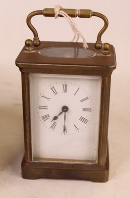 Lot 343 - An early 20th century brass cased carriage...