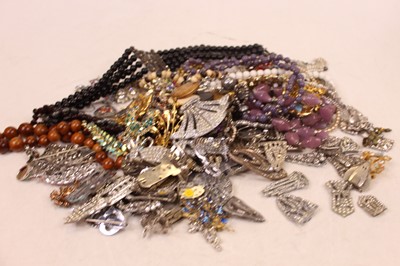 Lot 346 - A box of modern costume jewellery, to include...