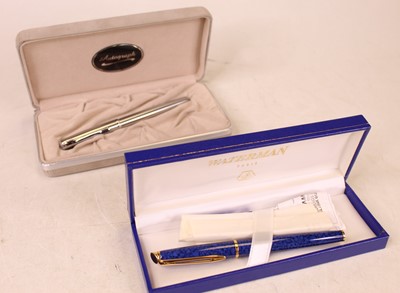 Lot 358 - A Waterman's Hemisphere blue marble effect...